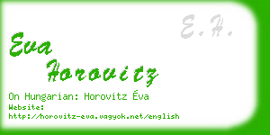 eva horovitz business card