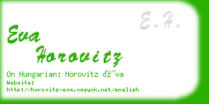 eva horovitz business card